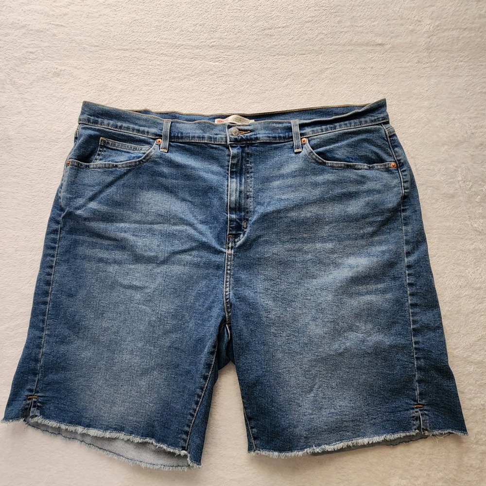 Levi's Heritage High-Rise Shorts Bermuda Womens Size 24 44" Waist Denim Cut Offs